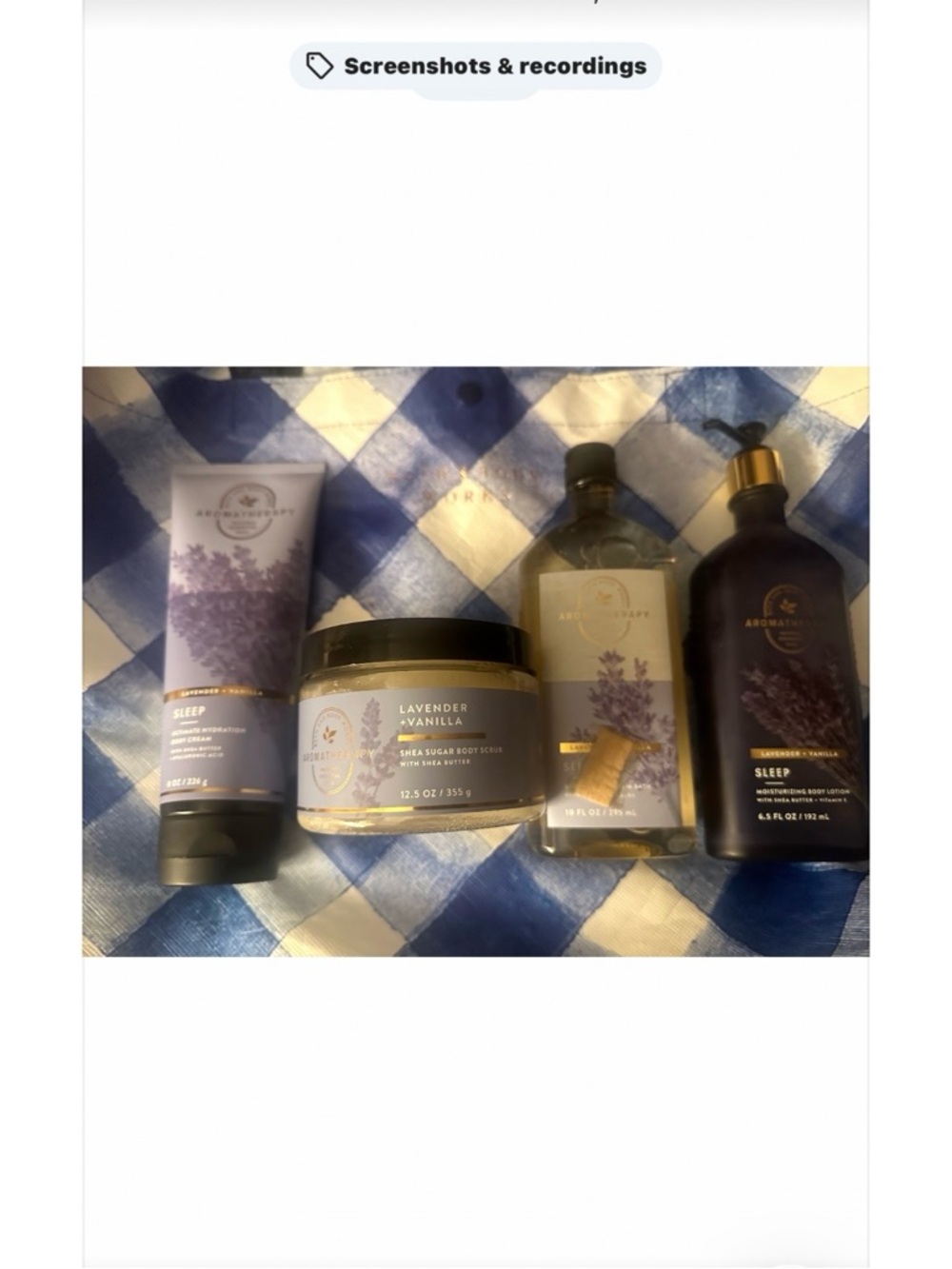 Bath & Body Works Lavender Vanilla Body Wash & Lotion Set - Purple